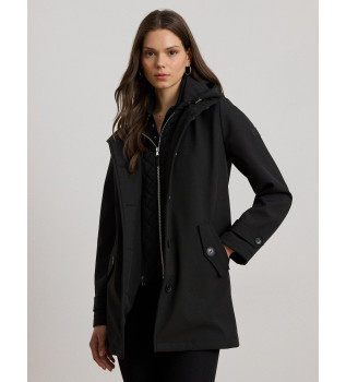 Quiltet jakke med marinebl htte og vest