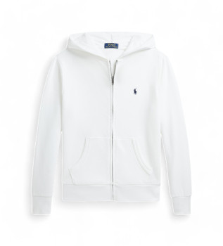 Hvid sweatshirt med h�tte