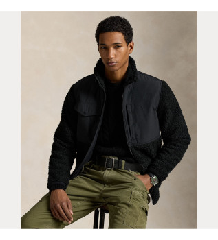 Hybrid Mao kavaj med krage svart