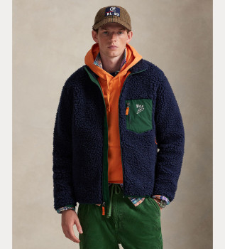 Veste polaire avec logo bleu marine