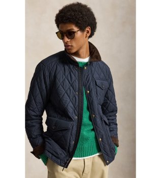 The Beaton Quilted Jacket navy