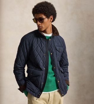 Chaqueta The Beaton Quilted marino