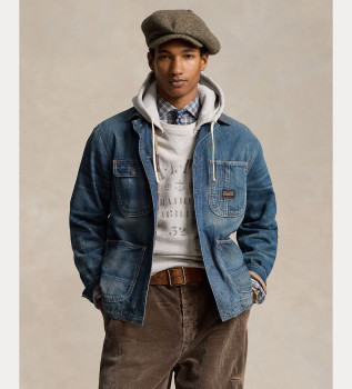 Casaco utilitrio azul