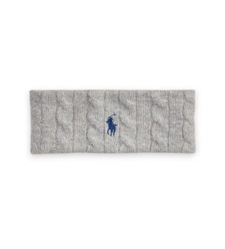 Gray wool and cashmere headband