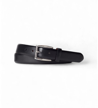 Ceinture en cuir sellier noir
