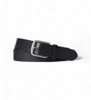 Ceinture en cuir sellier noir