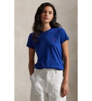 Blue Classic Fit cotton knit shirt