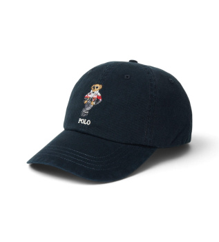 Black Polo Bear twill cap