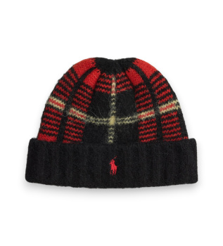 Red plaid hat