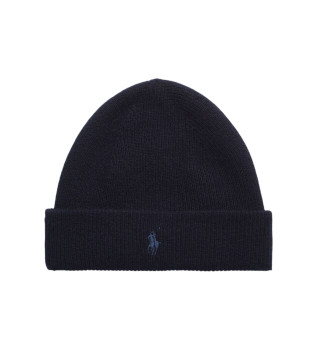 Cappello in cashmere lavabile blu navy