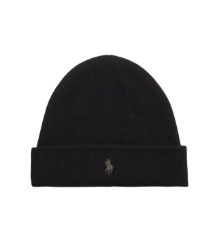 Berretto in cashmere lavabile nero