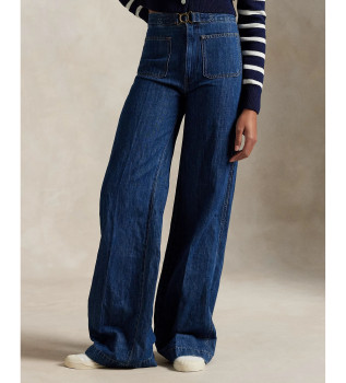 Wijde pijpen jeans blauw