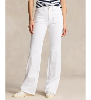 White bootcut jeans