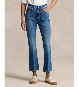 Jean cropped bell bottom bleu