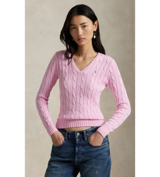 Jersey Cable Knit rosa