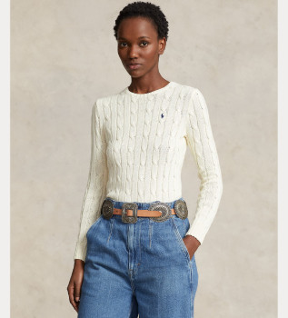 Pull en maille beige