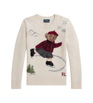 Jersey Polo Bear Crewneck beige