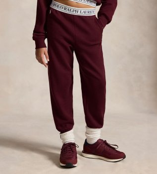 Joggingbukser i rød french terry