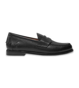 Alston Penny Leder-Slipper schwarz