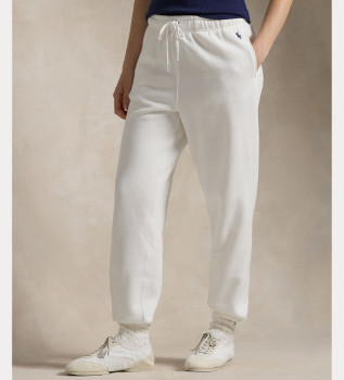 Pantalon d'athltisme en polaire blanc