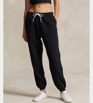 Czarne spodnie sportowe z polaru