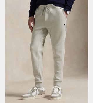 Szare spodnie joggery z podwójnej dzianiny