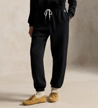 Atletikbukser i fleece, sort