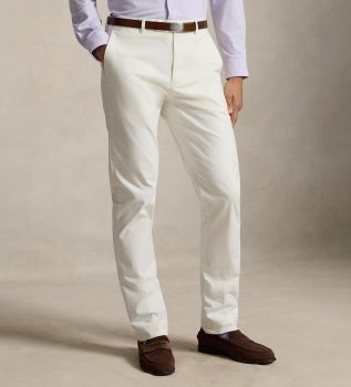 Pantalón Jarrett de satén Slim Fit blanco
