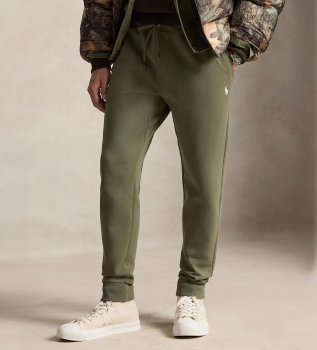 Green double knit jogger pants