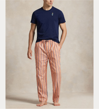 Cotton pyjamas with navy Bear Polo