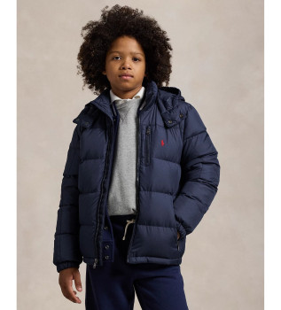 Ripstop donsjack met navy capuchon