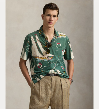 Plo verde Sailboat de corte clssico