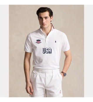 Polo Classic Fit USA blanco