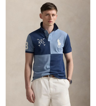 Polo Slim Fit personnalis avec Big Pony bleu