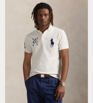 Custom Slim Fit poloshirt med hvid Big Pony