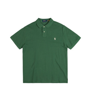 Grnes Netz-Poloshirt