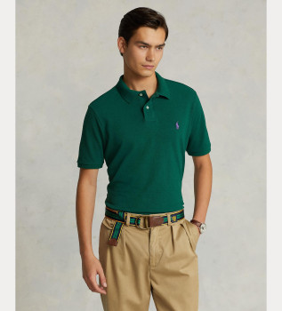 Groen piqu poloshirt