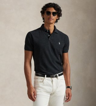 Polo de piqué Custom Fit negro