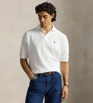 Pólo em piqué Relaxed Fit branco