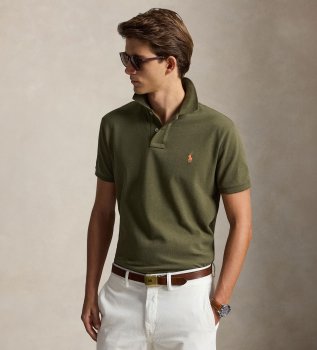 Grøn piqué polo shirt