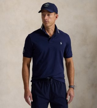 Wimbledon navy poloshirt med stretch