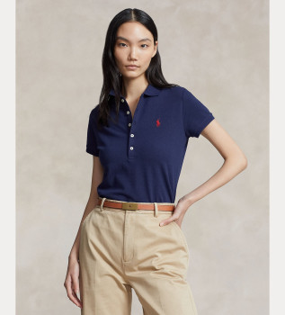 Stretch polotrja Slim Fit navy