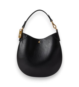Schwarze Leder-Handtasche Polo ID