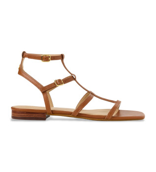 Sandales en cuir gladiateur Everley marron