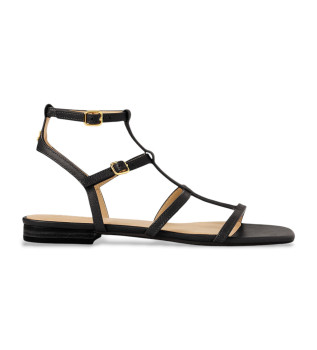 Everley Sandales en cuir gladiateur noir