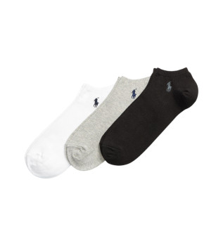 3er Set Socken wei, grau