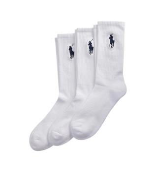 Lot de 3 paires de chaussettes mi-mollet blanches