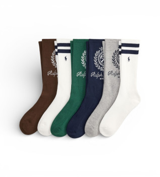 Set di 6 calzini multicolori