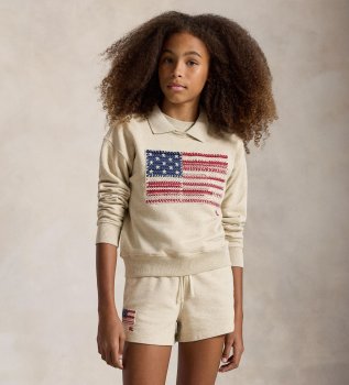 Beige Flag Sweatshirt