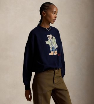 Bomuldssweatshirt med navy Bear Polo